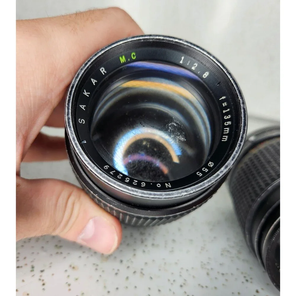 Vivitar 135mm f/2.8 & Minolta 135mm f/2.8 Promaster Camera Lenses for Pentax